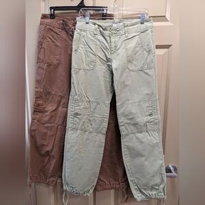 Old Navy Balloon Cargo Pants with Tie String Hem-2 Pr. Size 2